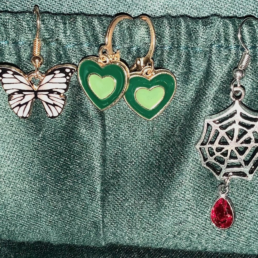 Set of 3 Unique Vintage Earrings